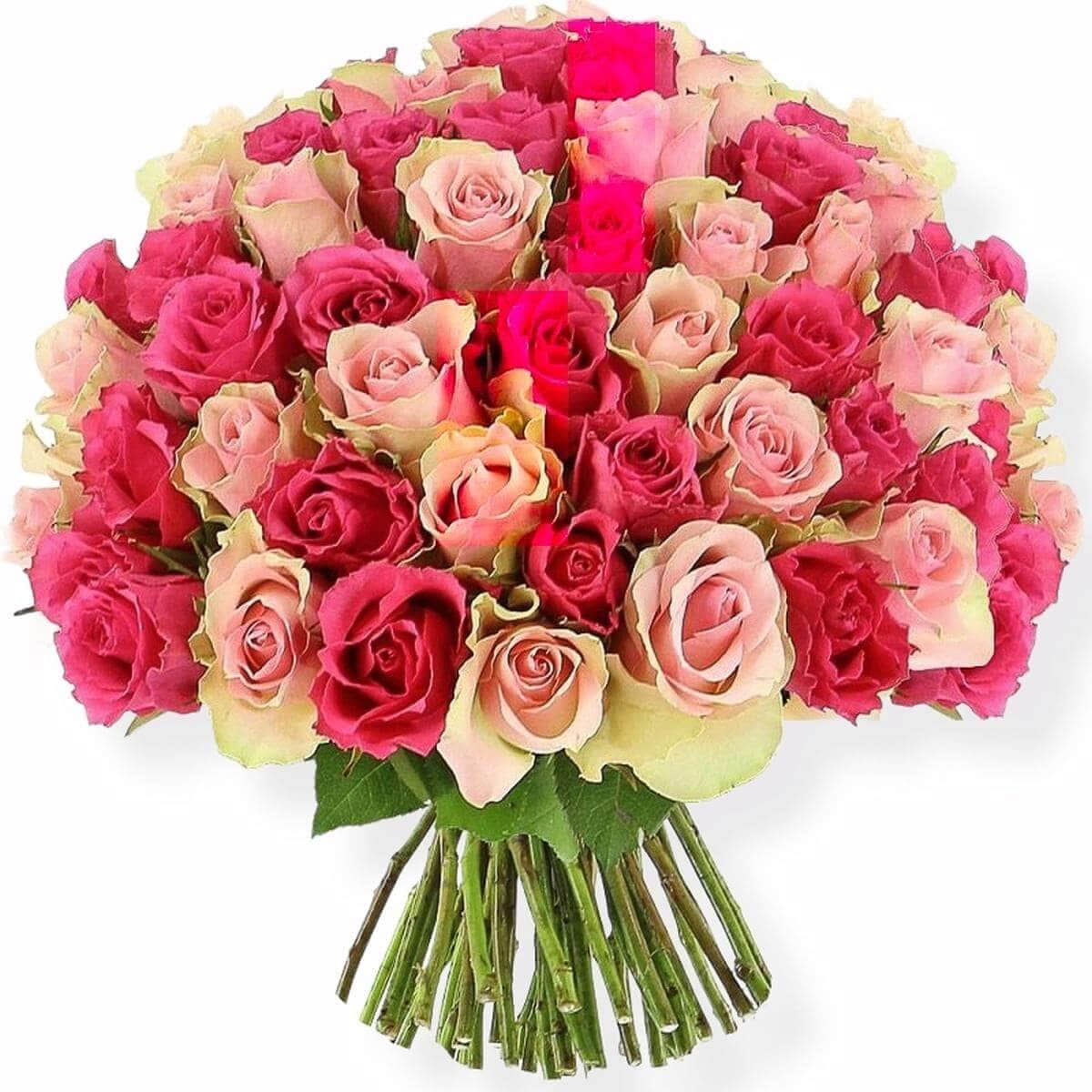 De ce iubesc femeile așa de mult florile 4 buchet-cu-101-trandafiri-roz-livrare-bucuresti