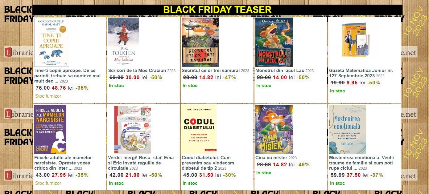 Black Friday la cărți 5 BF Librarie net